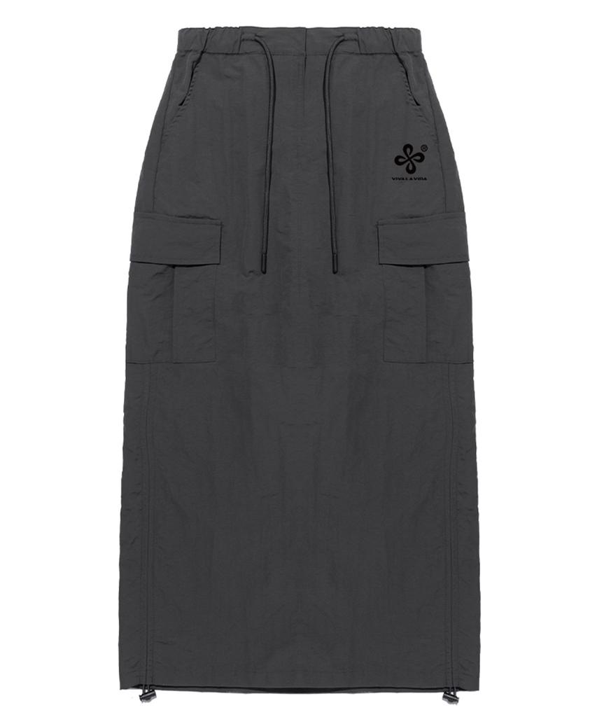 Bibalabida Clubs Nylon Cargo Long Skirt