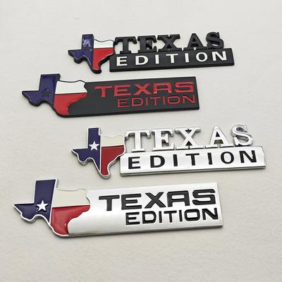 Universal 3D Metal Car Badge TEXAS EDITION Logo Emblem Flag Sticker For Ford Jeep Chevrolet Ram GMC Dodge Motorcycle Accessories