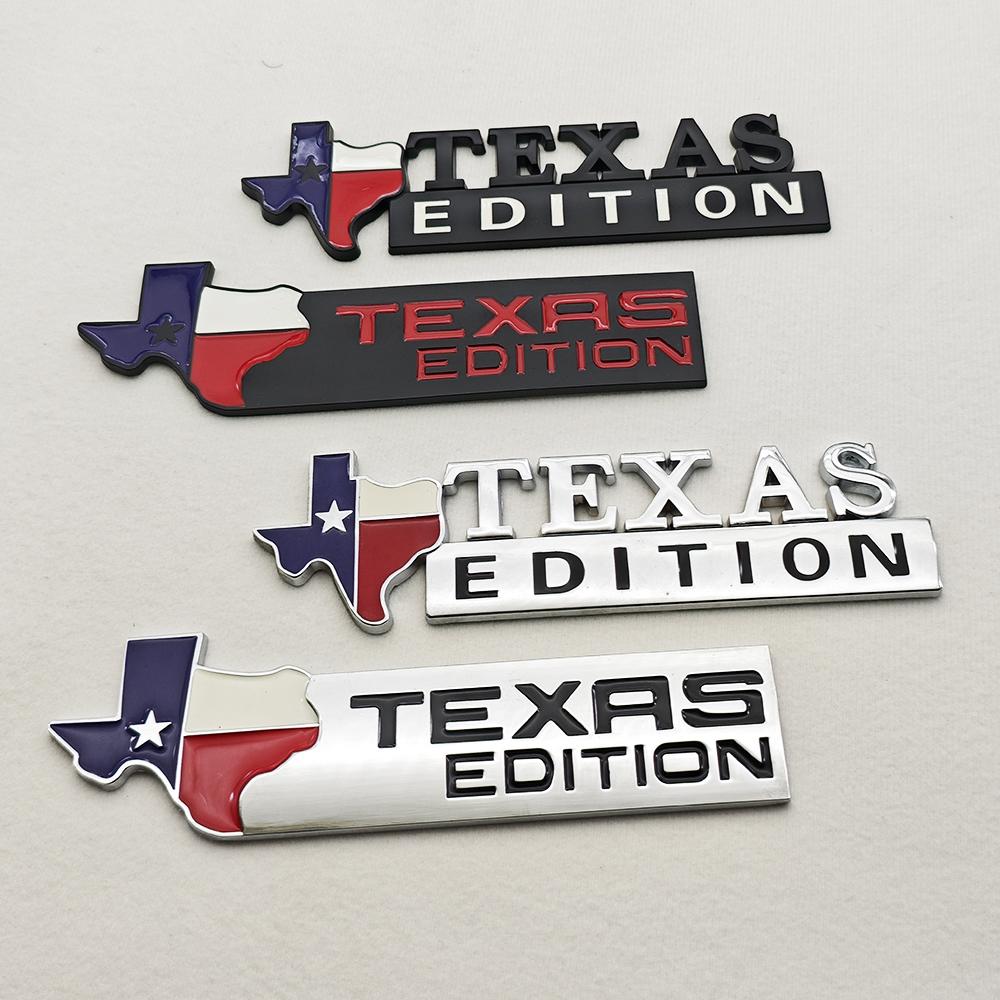 Universal 3D Metal Car Badge TEXAS EDITION Logo Emblem Flag Sticker For Ford Jeep Chevrolet Ram GMC Dodge Motorcycle Accessories