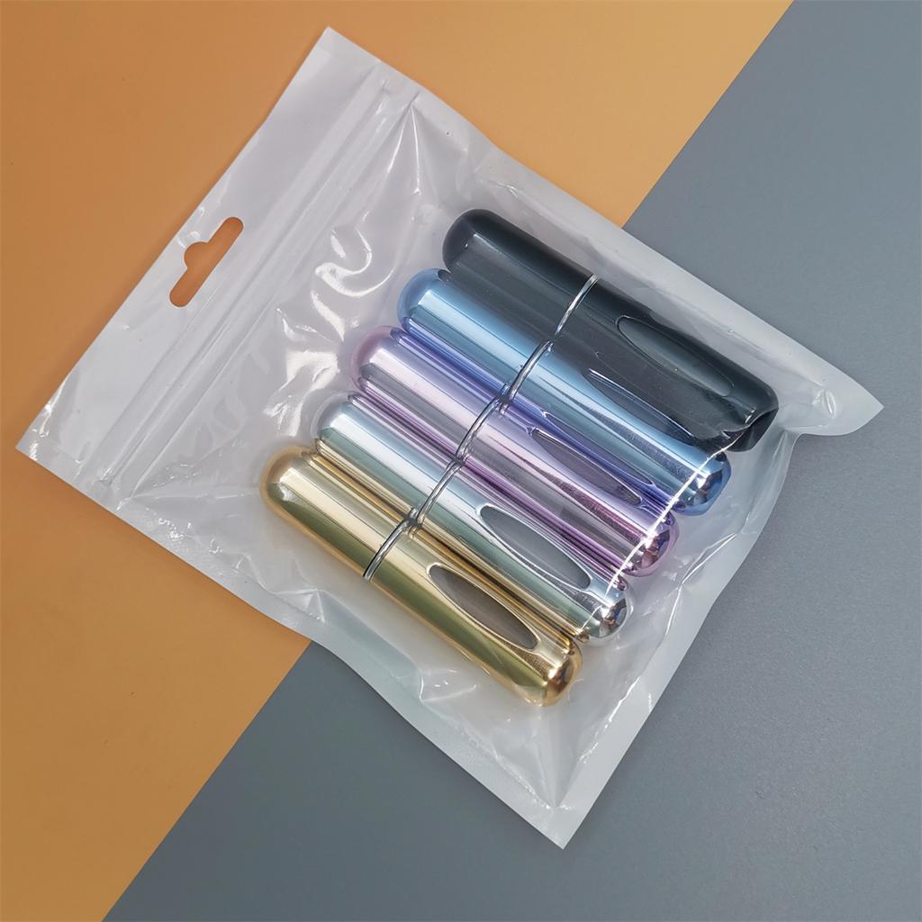 5Pcs/Set Travel Perfume Bottle Refillable Portable Mini Atomizer Spray Refill Bottle Women Pocket Dispenser Cologne Sprayer 5ml