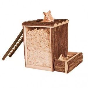 Jeu - Trixie - Tour de jeu et terrier - Acrylique - 20x20x16 cm - Pour hamsters et souris