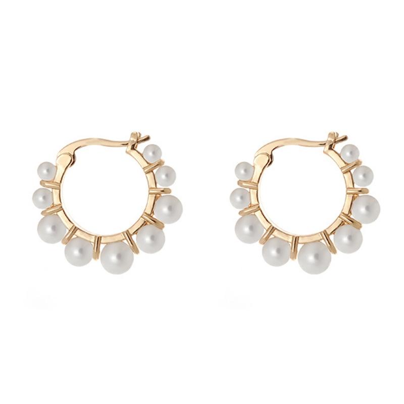Chinese Restaurant Fourth Season Zhao Liying Same Style Earrings for Shell Bead Ear Buckle Earrings Clear Summer Earring 1