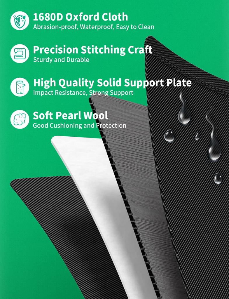 Car Trunk Organizer Cargo Organizer Trunk Storage Waterproof Collapsible Durable Multi Compartments with Foldable Cover Black