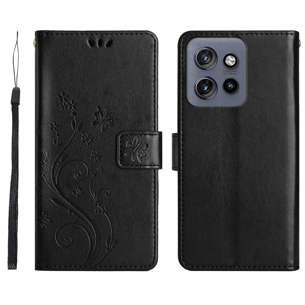 For Motorola Edge 50 Neo 5G/Moto S50 5G/Thinkphone 25 5G Case Pattern Imprint PU Leather Phone Wallet Cover with Strap
