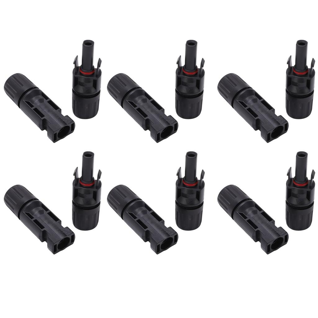12PCS Solar Photovoltaic Connector IP67 Copper Tinned Pins Male Female Connector Kit for Industry