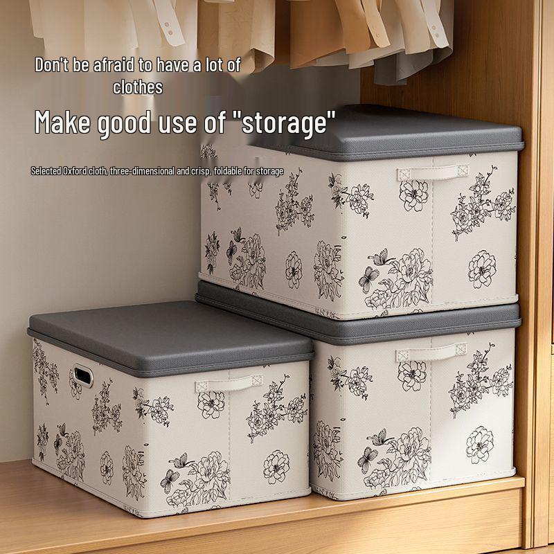 Durable Large Capacity Foldable Storage Box for Clothes & Quilts