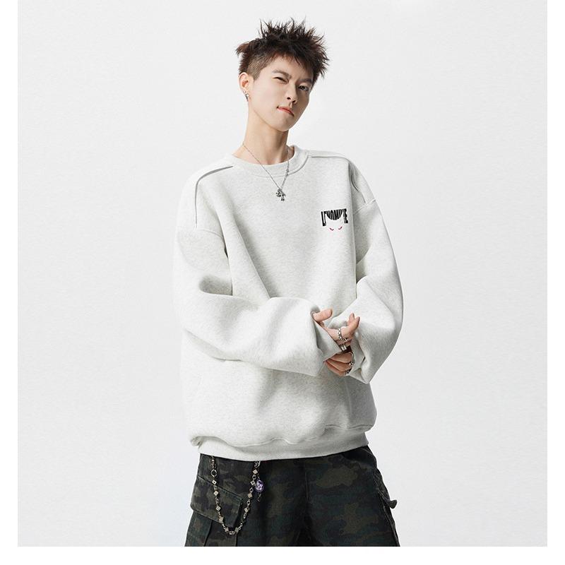 

Толстовка с капюшоном и круглым вырезом для мужчин с принтом букв, осенний топ с длинным рукавом XXL