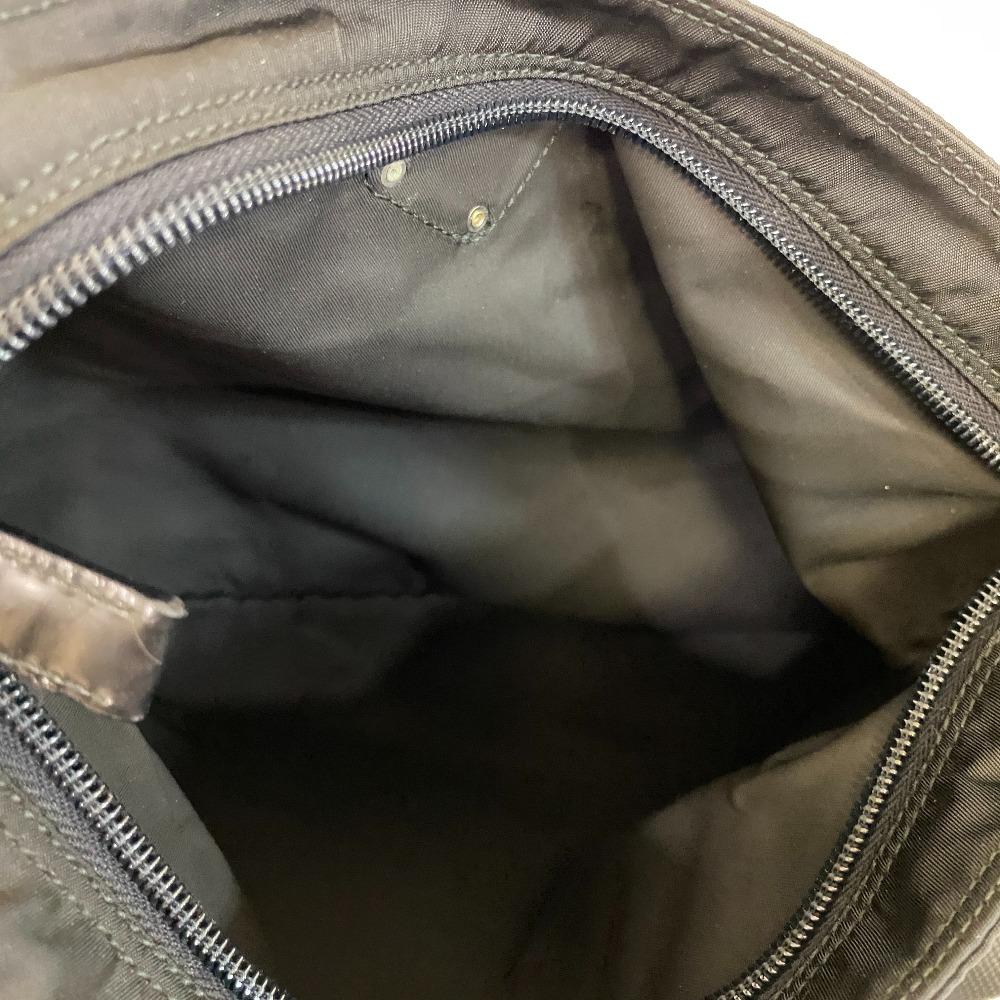 PRADA Sacosh Triangular plate Nylon Shoulder Bag black Nylon Used