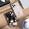 Rose Pink Flower Cluster For IPhone 16 Pro Max 15 Pro 14 13 12 Mini 11 XS Max XR 7 8 Plu SE 2022 Tempered Glass Phone Case