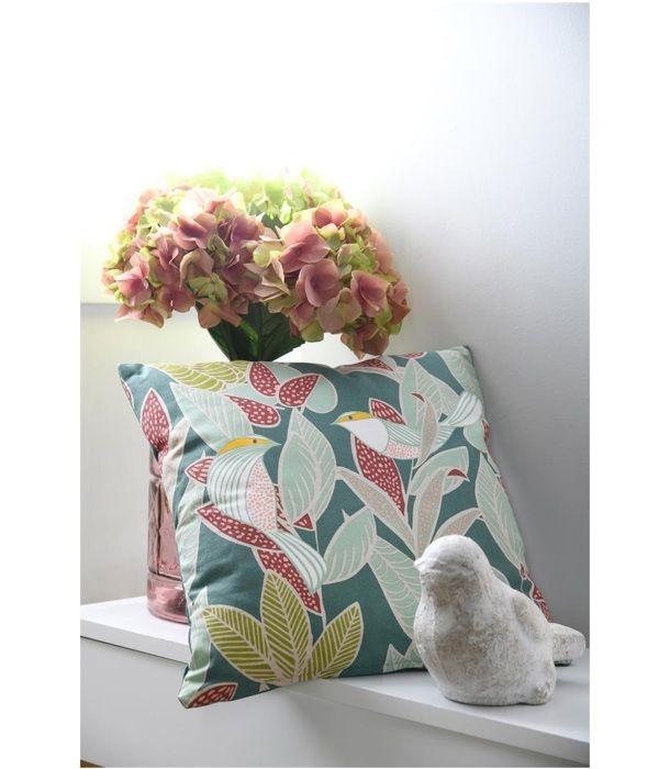 Housse de coussin 40 x 40 cm Rossignol vert