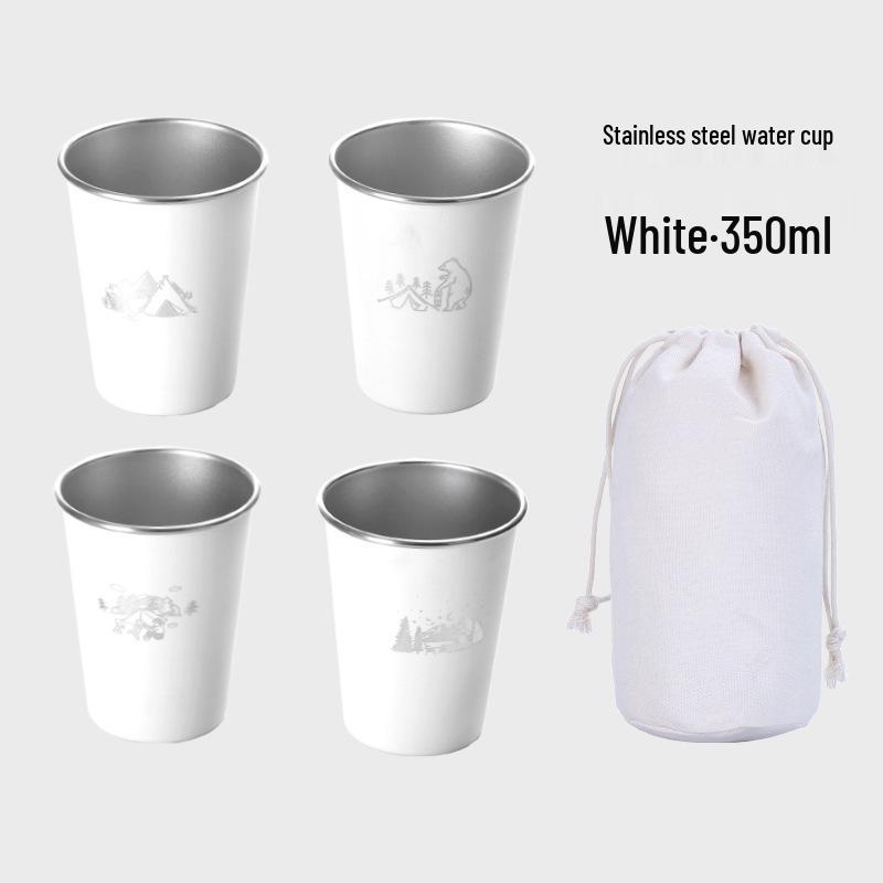 Stainless Steel 350ml Outdoor Mug for Water, Milk, Baijiu, Coffee, Cold Drinks, Camping, or Beer.