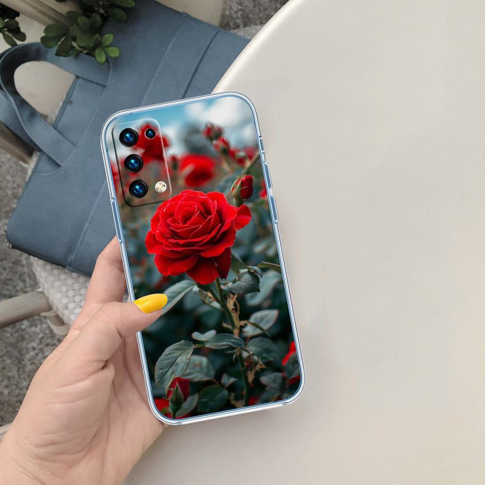 FM8 Beautiful Roses Flower Soft Shell Transparent Phone Case for Motorola Moto G7 G8 G9 G84 G85 G73 G24 G15 Z2 Play Power Plus