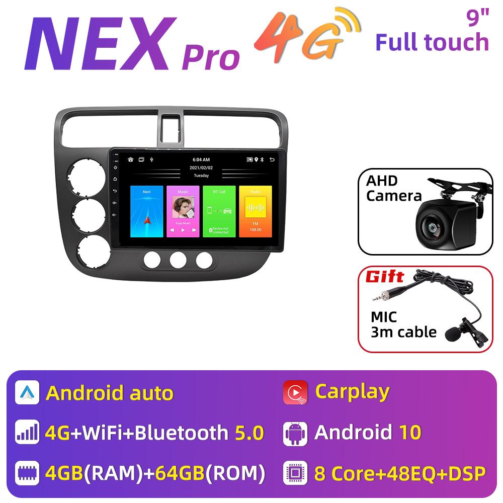 2 Din Autoradio für Honda Civic 2000-2006 Android Auto Stereo Multimedia Player Navigation WIFI FM GPS Audio Autoradio Kopf Einheit