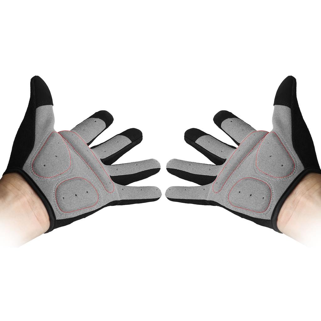 1 Pair Bicycle Gloves Professional Slip Resistant Full Finger Touch Screen Cycling Bike Gloves for Women Men Black Black L (8.5‑9cm / 3.3‑3.5in)