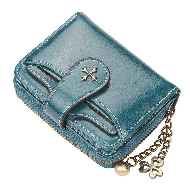 Women PU Leather Short Classic Wallet Premium Quality Card Holder Wallets for Woman Zipper Coin Purse