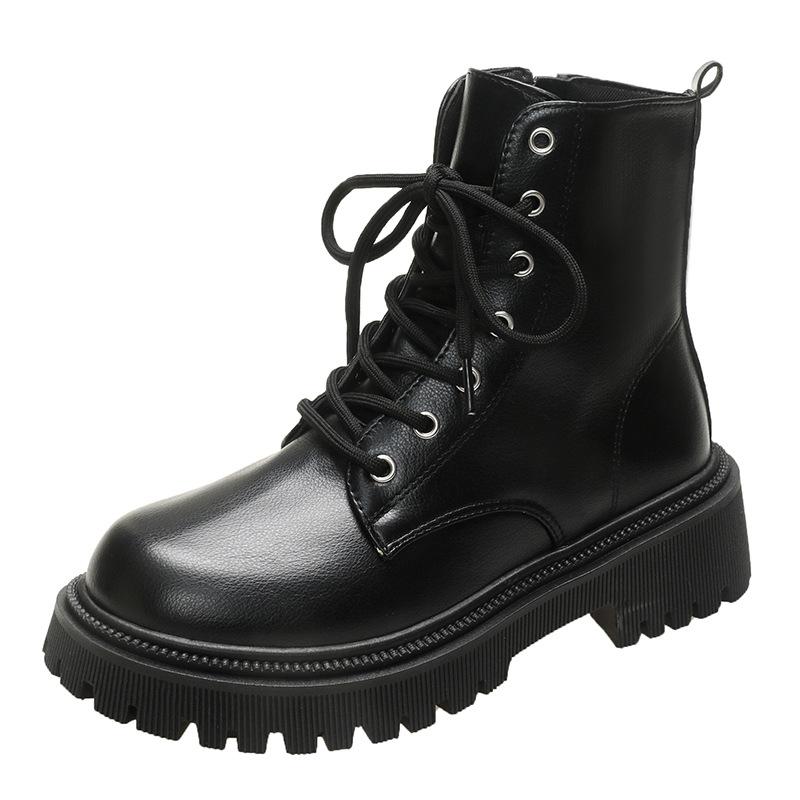 Fashion Round Toe Women's Thick Soled Shoes for Autumn Winter Versatile Warm Non Slip Comfortable Daily Casual Women's Shoes