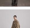 PLUS Vintage Washed Cotton Women's Jacket, Fall 2025 New Loose Stand Collar Workwear.