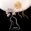Floral Tassel Earrings Minimalist Luxury Ear Jewelry