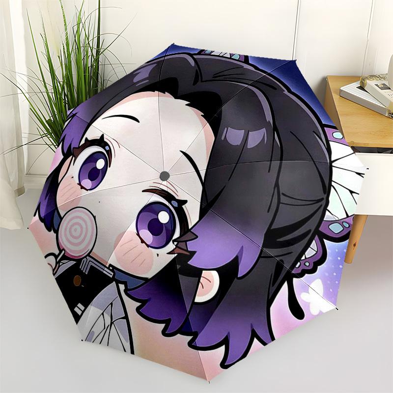

1pc Chibi Cat Ears Lollipop Design Automatic Opening Umbrella with 8-Bone Iron Frame - Portable Folding Design for Outdoor Use, Perfect Gift for Fans,
