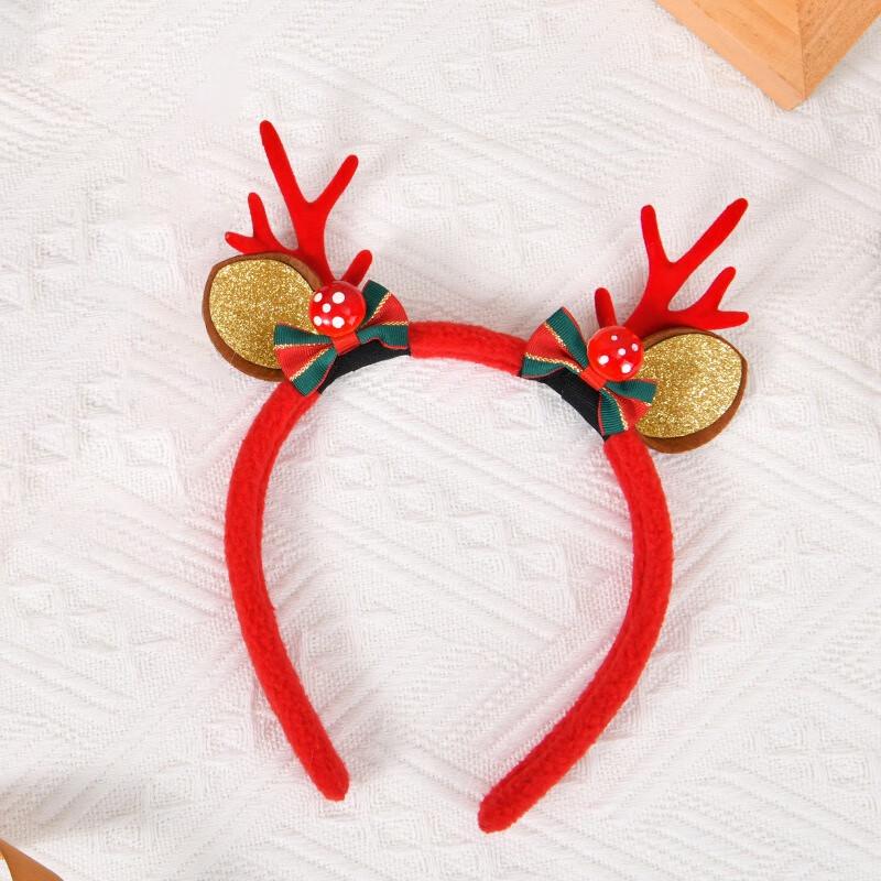 Christmas Plush Deer Antler Hair Clip Set