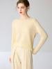 Women's 100% Cashmere Round Neck Sweater - Autumn/Winter Loose Solid Color Knit Pullover