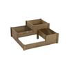 Outsunny Jardinière Surélevée À 3 Niveaux, Jardinière À Herbes, Sapin, Brun, 122x122x51 Cm