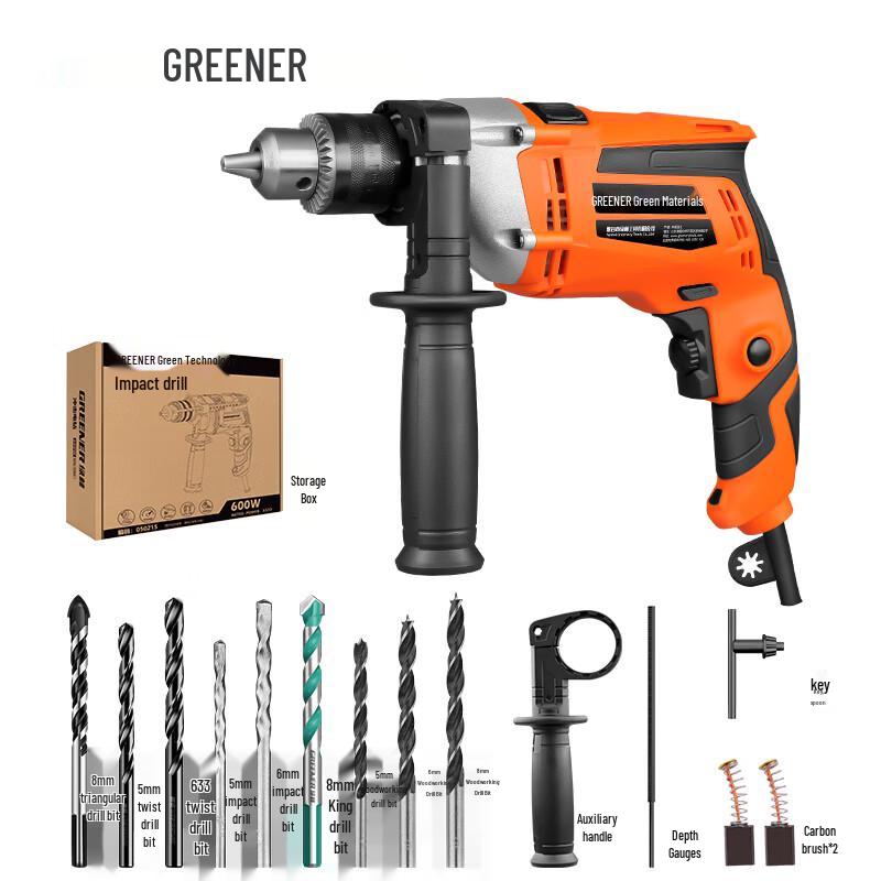 Grüner Wald Haushalts-Elektro-Schlagbohrer CN-Stecker (Adapter enthalten)