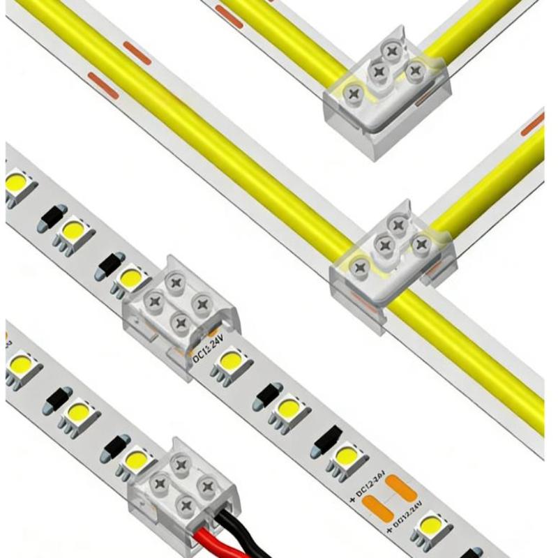 §10 Stück Lötfreier Selbstverdrahtender Lampenstreifen-Stecker 2P 8/10MM LED-Streifen-Stecker Schraubbefestigung Verbindungsklemme