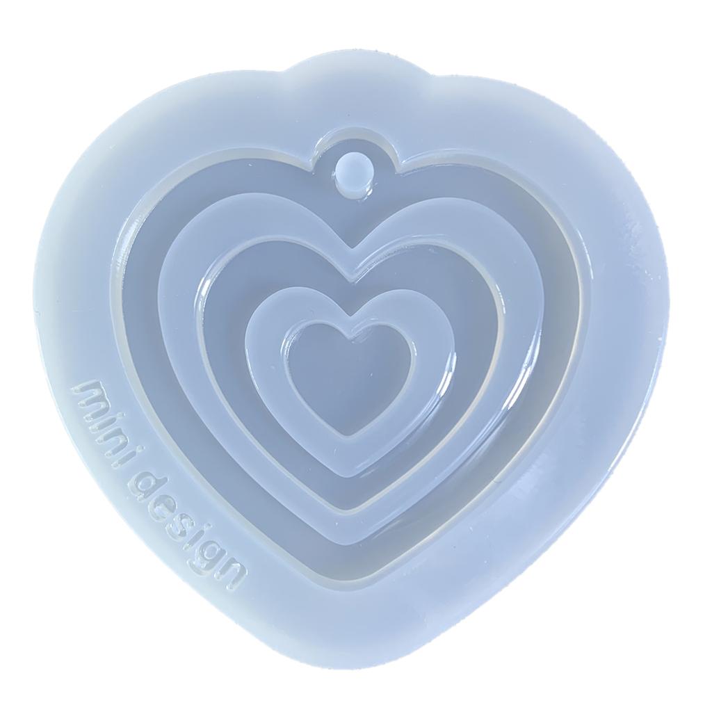 11-styles Love- Keychain Combination Ornament Mold Epoxy Resin Jewelry Mold Resin Casting Pendant Mold Suitable for Diy