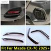 Front Rear Fog Light Lamp Eyelid Eyebrow Strip Cover Trim For Mazda CX-70 2025 2026 Black / Chrome / Carbon Fiber Accessories