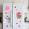 Cartoon Valentine's Day Glass Sticker & Love Quotes Soft Magnetic Fridge Magnet