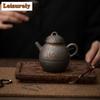 Gilded Iron Glaze Vintage Handheld Teapot Creative Tea Infuser Pot Tea Making Kettle With Strainer Chinese Tea Set Collection