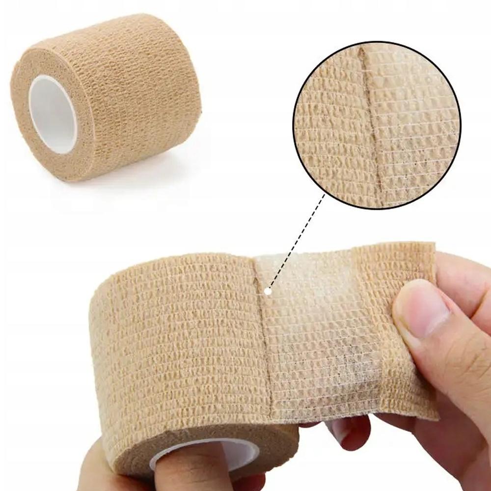 Cohesive Self-Adhesive Bandage 5cm x 4.5m White Elastic Latex-Free Coban 1 Pcs