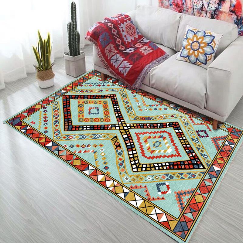 Bohemian Home Carpet Living Room Tea Table Large Carpet Rectangular Ethnic Style Carpet Bedroom Carpet