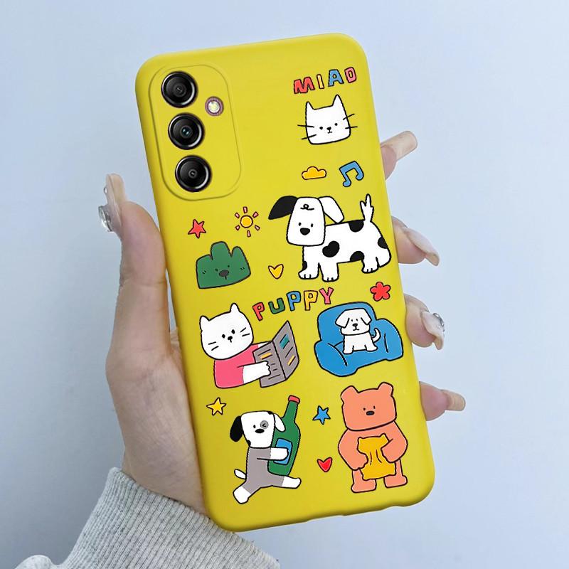 For Samsung Galaxy A14 4G Case A145 Soft TPU Silicone Cover Cute Astronaut Panda Phone Case For Samsung A14 5G A146B Coque Funda