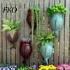 Decorative Garden Planter Fish Shape Wall Mounted Hanging Flower Pot for Balcony Outdoor Patio Vertical