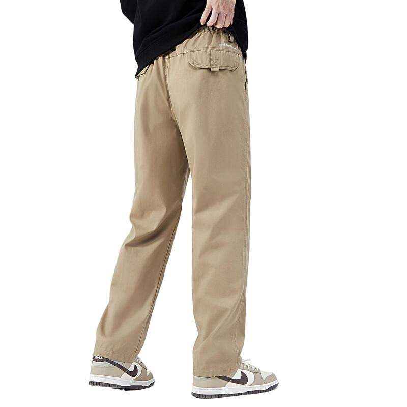 OVERPROTECTIONit Men's Cotton Straight-Leg Drawstring Casual Pants