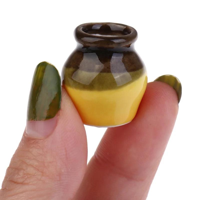 6Pcs 1:12 Dollhouse Miniature Porcelain Flower Vase Dolls House Accessories.