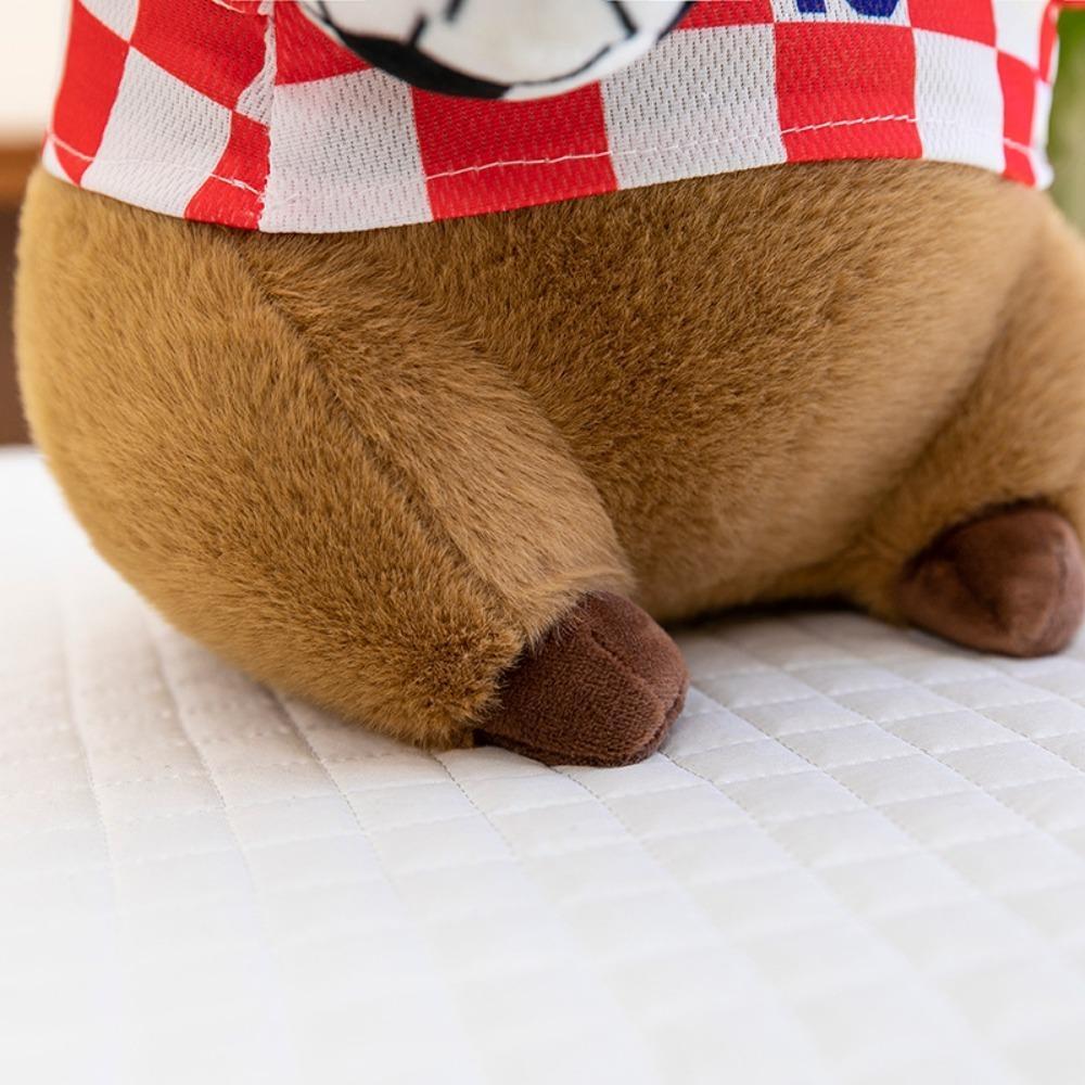 Sport Football Capybara Plush Toy Stuffed Capybara Fluffty Doll  Children Gift