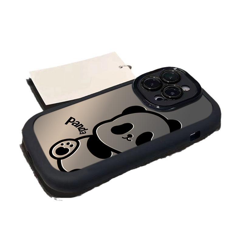 Applicable To Apple 16 New 14plus Matte 13 Silicone 12mini Cartoon Panda 15promax Mobile Phone Case
