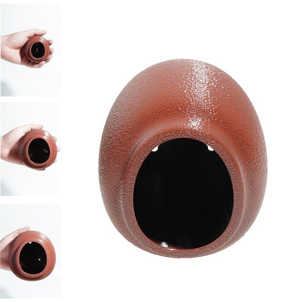 Suction Cup Reptile Hideouts Egg Shaped Climbing Habitat Safe Terrarium Decoration  Gecko Habitat