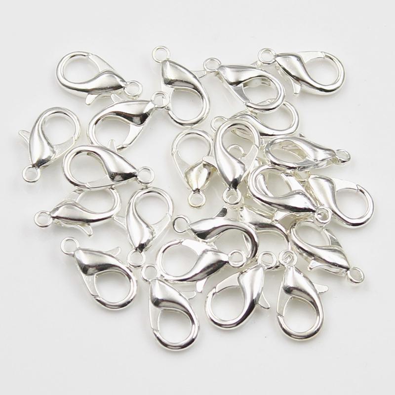 50Pcs 16Mm 14Mm 12Mm 10Mm Bronze Silver Color Kc Gold Color Plated Fashion Alloy Lobster Clasp Hooks Diy For Necklace Bracelet