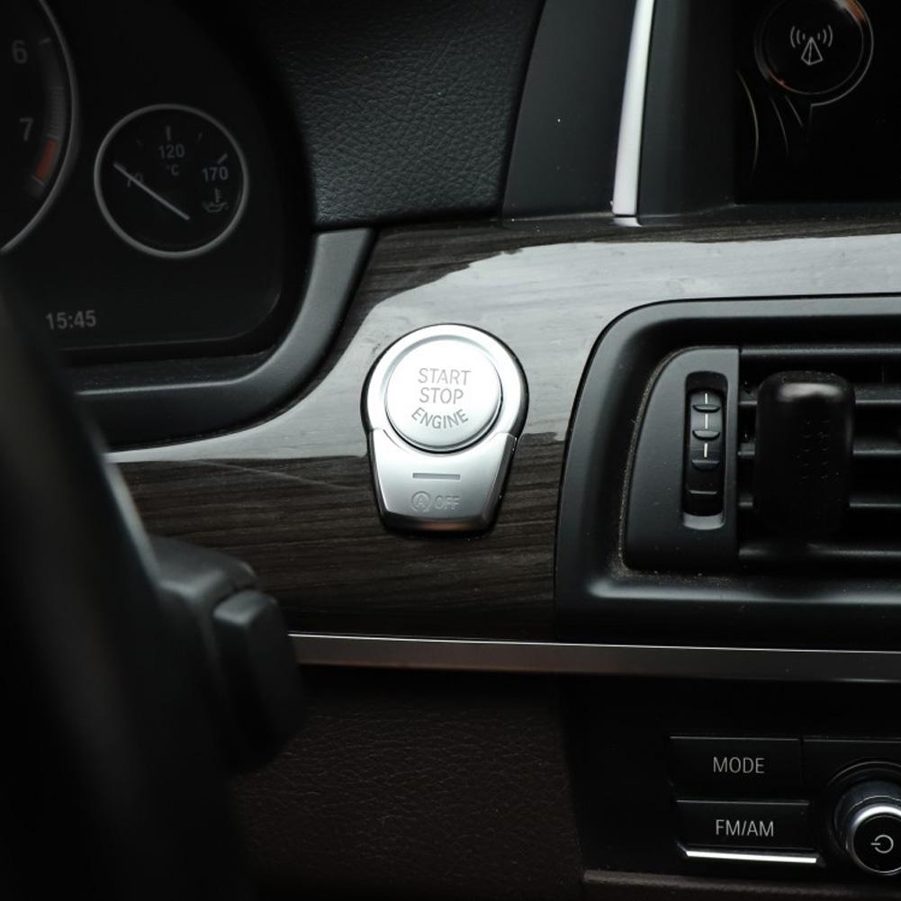 Auto rooliratta kliimaseadme nupp Keskjuhtimisnupp Süüte Mootori käivituskatted Dekoratsioonikatte katte kleebis BMW 5-seeria jaoks