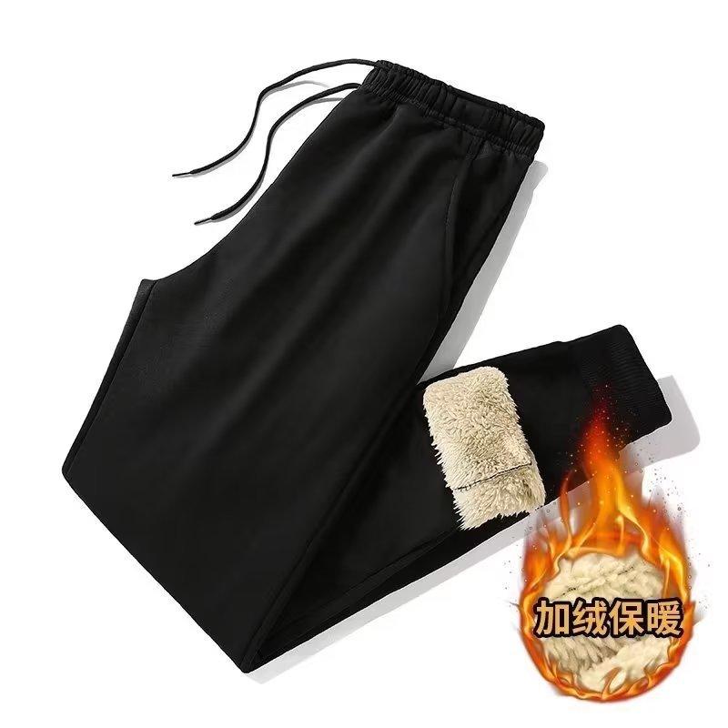 Lamb Fleece Pants for Men In Autumn Winter Men's Fleece Leggings Sweatpants Casual Sweatpants Thickened