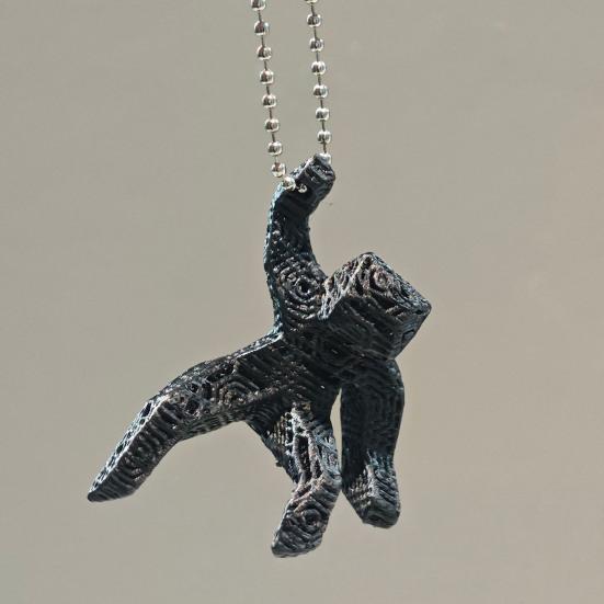 Keychain Pendant with Bead Chain 3D-Printed Xenon Rock Loki Hand-Sculpted Grace Doll Pendant Rescue Plan Bag Pendant