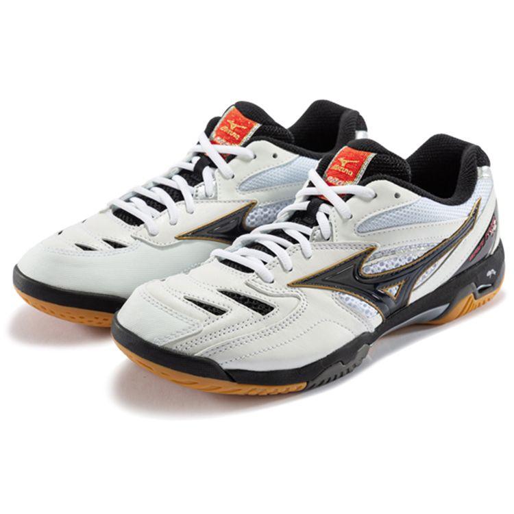 Mizuno Pro Stitching Shock Absorption Non-Slip Low-Top Badminton Shoes Unisex Shoes White Black 71GA170009
