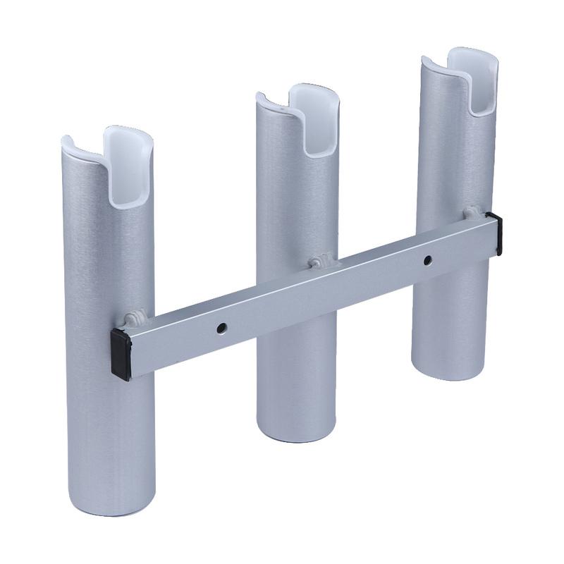 Aluminum Alloy Fishing Rod Holder, 3 Link Wall-Mounted Pod Rack for Marine Boat, Yacht, Camper, RV, 3 Tube