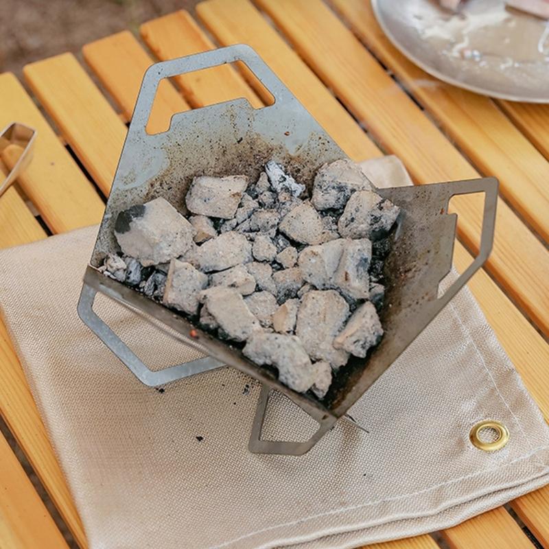 Portable Card Type Barbecue Stove Detachable Barbecue Grill Stainless Steels Camping BBQ Grill Rack Kitchen Accessories