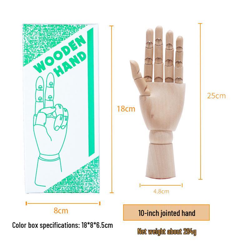 12-inch and 10-inch Jointed Wooden Mannequin Doll for Art and Painting