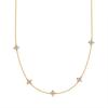 S925 Sterling Silver Four-Leaf Clover Necklace: Light Luxury, High-End Versatile Clavicle Chain with Starry Sky Design for Women